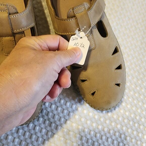 SAS EUC WOMEN'S SIZE 10.5 SUEDE LEATHER ROAMER SLIPON LOAFERS SHOES CREAM TAN - Picture 11 of 11